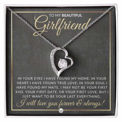 Unique Gift For Girlfriend - Open Heart Pendant Necklace - Sentimental and Romantic Christmas, Valentine's Day, Birthday or Anniversary Present - Liliana and Liam