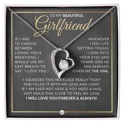 Romantic Gift For Girlfriend - Open Heart Pendant Necklace - Sentimental and Romantic Christmas, Valentine's Day, Birthday or Anniversary Present - Liliana and Liam