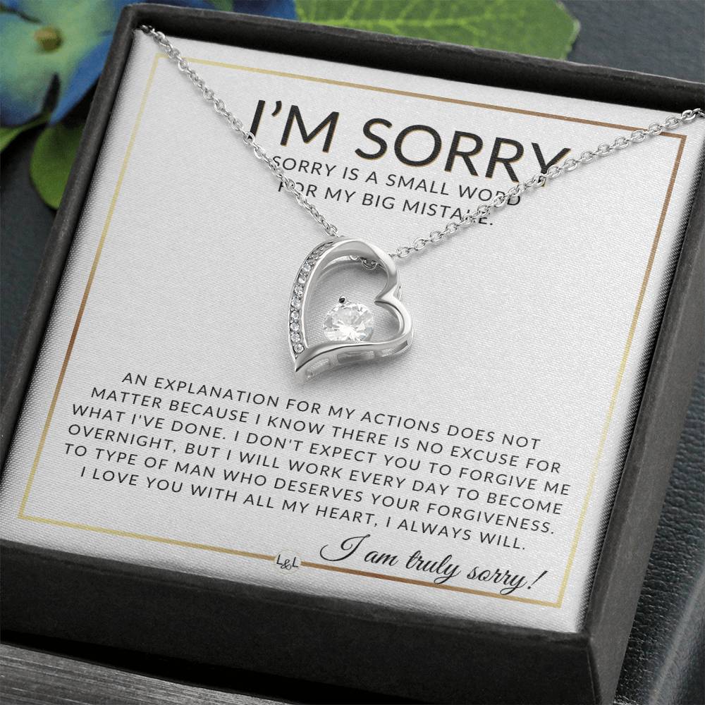 I Am Sorry - Elegant Knot Pendent Necklace - Apology Gift - Liliana and Liam