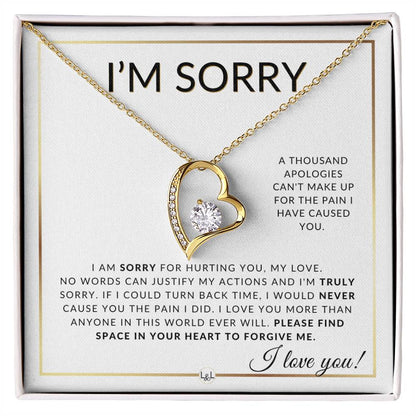 Sorry For Hurting You - Knot Pendent Necklace - Apology Gift - Liliana and Liam