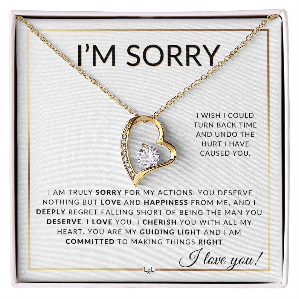 Sorry For My Actions - Knot Pendent Necklace - Apology Gift - Liliana and Liam