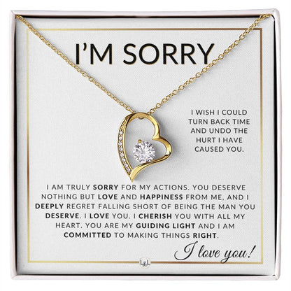 Sorry For My Actions - Knot Pendent Necklace - Apology Gift - Liliana and Liam