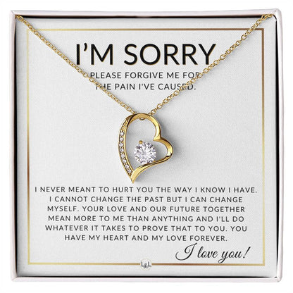 Please Forgive Me - Knot Pendent Necklace - Apology Gift - Liliana and Liam
