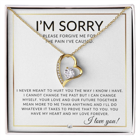 Please Forgive Me - Knot Pendent Necklace - Apology Gift - Liliana and Liam