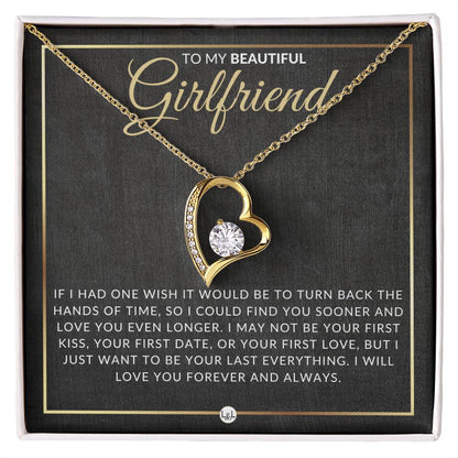 Special Gift For Girlfriend - Open Heart Pendant Necklace - Sentimental and Romantic Christmas, Valentine's Day, Birthday or Anniversary Present - Liliana and Liam