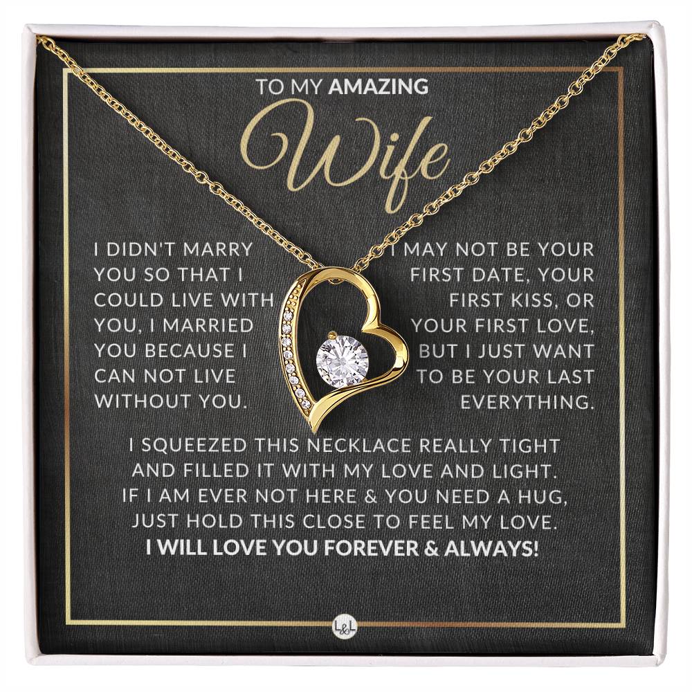 Gift For Wife After Marriage - Beautiful Women's Open Heart Pendant Necklace - Liliana and Liam