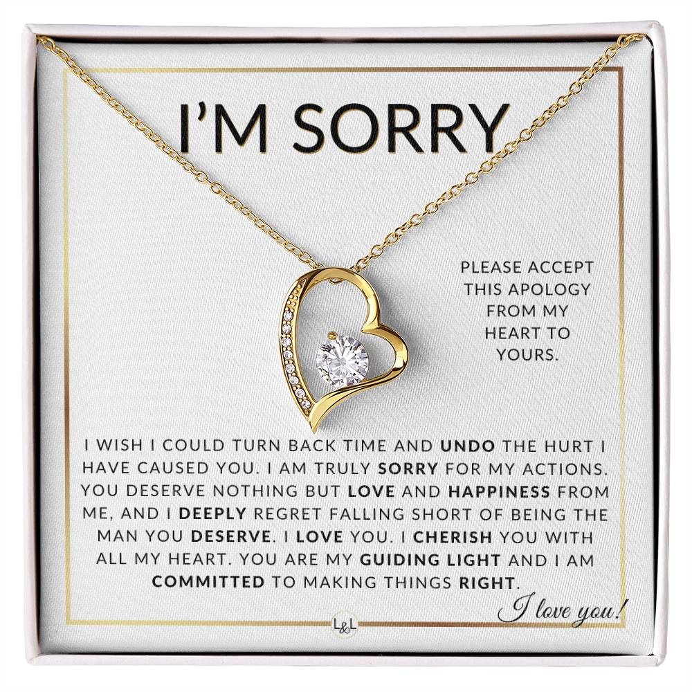 I Deeply Regret Falling Short - Knot Pendent Necklace - Apology Gift - Liliana and Liam