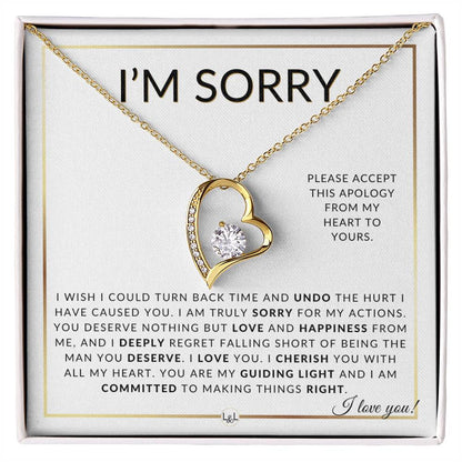 I Deeply Regret Falling Short - Knot Pendent Necklace - Apology Gift - Liliana and Liam