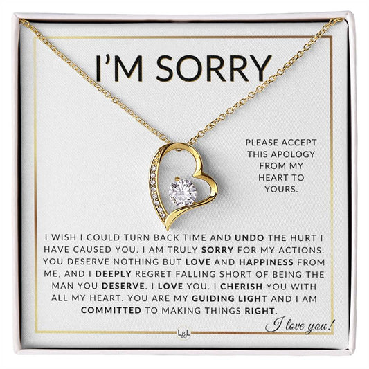 I Deeply Regret Falling Short - Knot Pendent Necklace - Apology Gift - Liliana and Liam