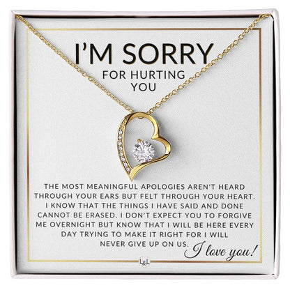 Never Giving Up - Knot Pendent Necklace - Apology Gift - Liliana and Liam
