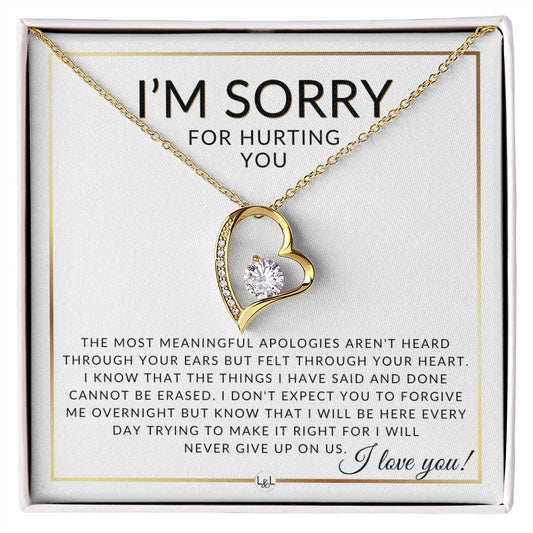 Never Giving Up - Knot Pendent Necklace - Apology Gift - Liliana and Liam