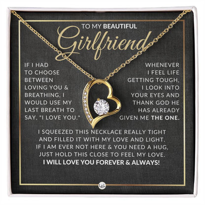 Romantic Gift For Girlfriend - Open Heart Pendant Necklace - Sentimental and Romantic Christmas, Valentine's Day, Birthday or Anniversary Present - Liliana and Liam