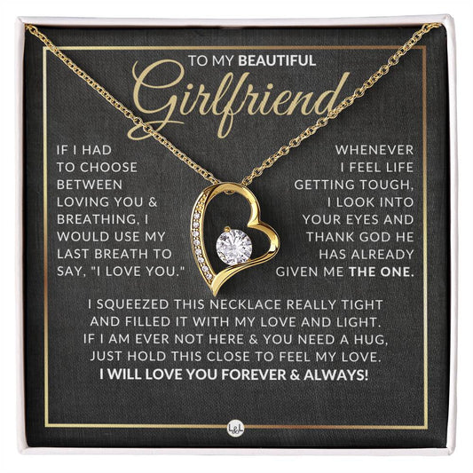 Romantic Gift For Girlfriend - Open Heart Pendant Necklace - Sentimental and Romantic Christmas, Valentine's Day, Birthday or Anniversary Present - Liliana and Liam