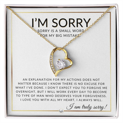 No Excuses - Knot Pendent Necklace - Apology Gift - Liliana and Liam
