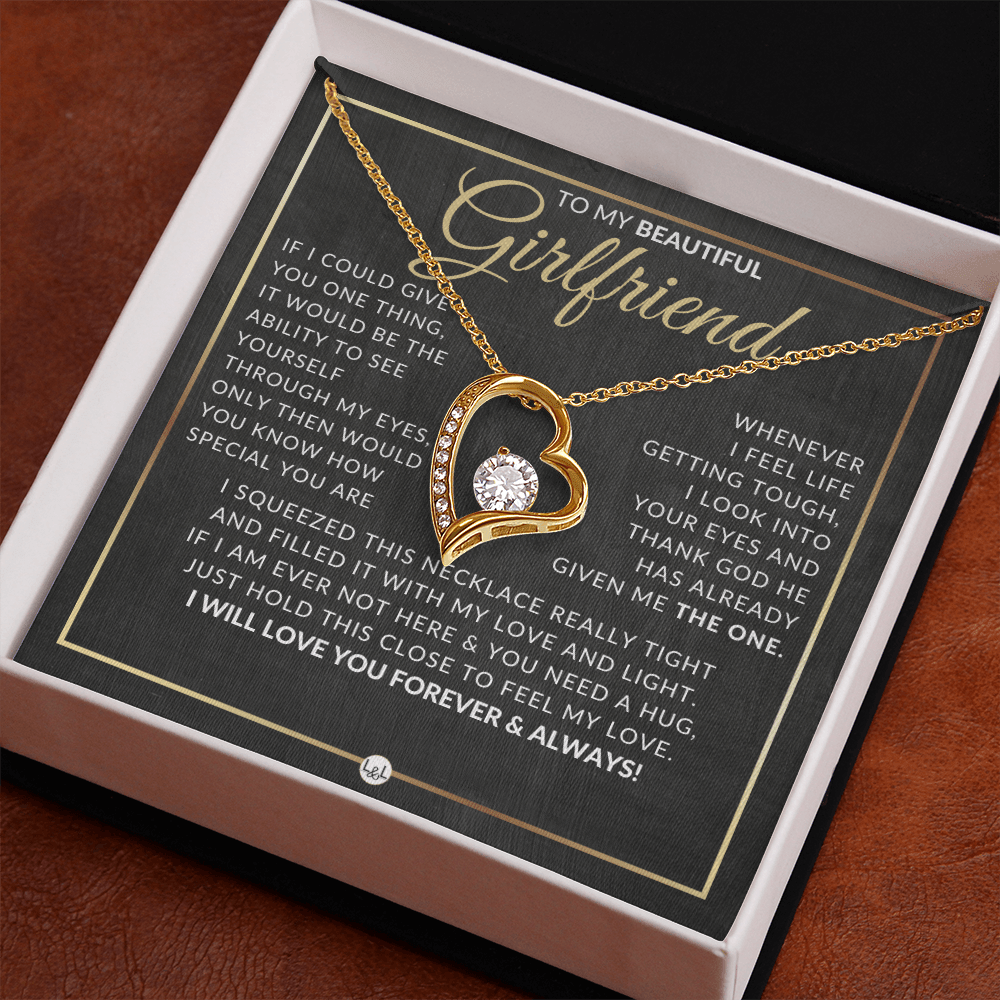 Gift Idea For Girlfriend Who Has Everything - Open Heart Pendant Necklace - Christmas, Valentine's Day, Birthday, Anniversary