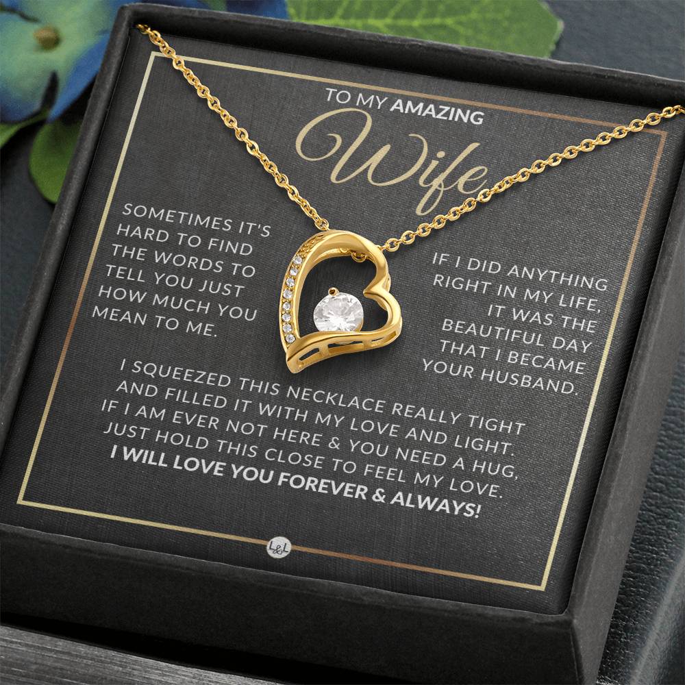 To my wife merry Christmas from husband, Christmas ideas for wife, jewelry necklace gift for wife, buy sentimental gift for wife, Christmas.