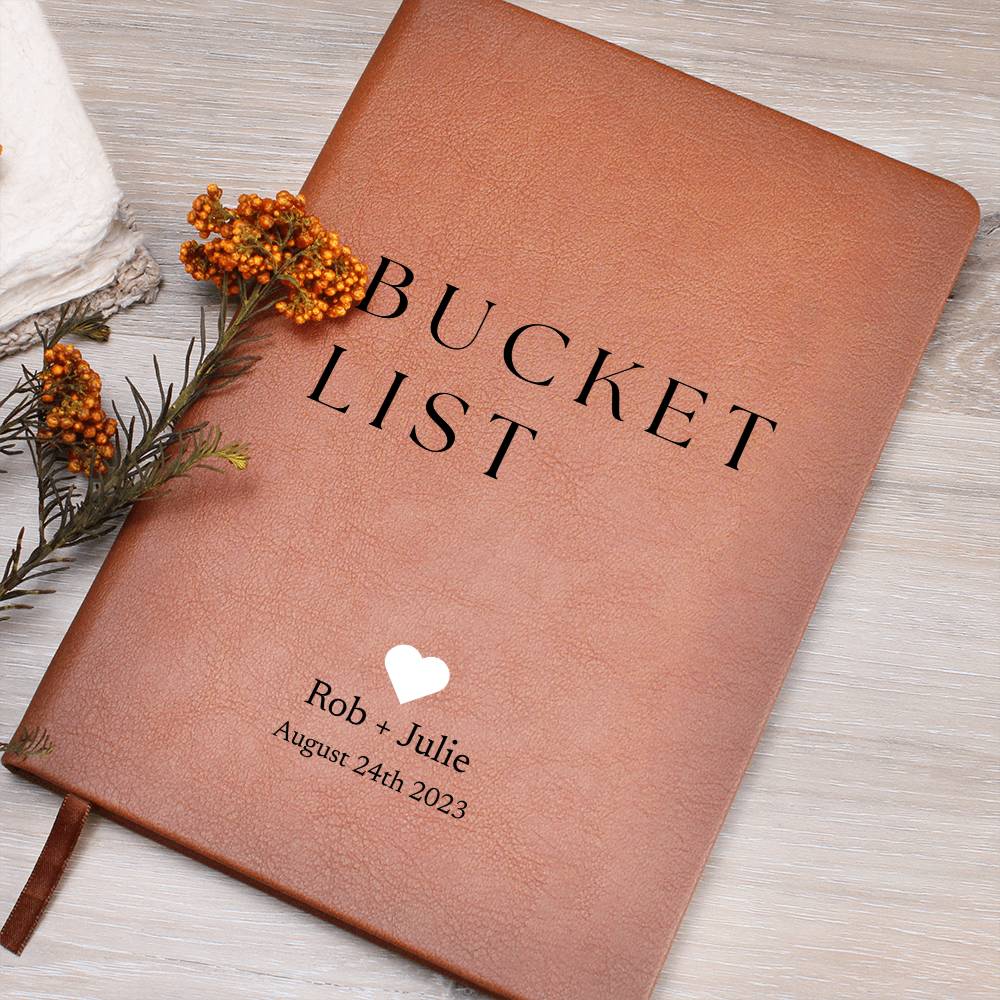Custom Leather Journal – For the One Starting a New Chapter – Bucket List - Thoughtful Gift - Self-Discovery, Healing, Goals