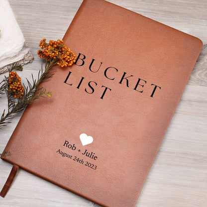 Custom Leather Journal – For the One Starting a New Chapter – Bucket List - Thoughtful Gift - Self-Discovery, Healing, Goals