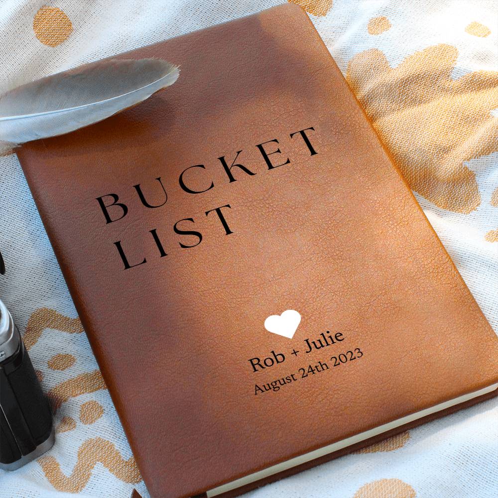 Custom Leather Journal – For the One Starting a New Chapter – Bucket List - Thoughtful Gift - Self-Discovery, Healing, Goals