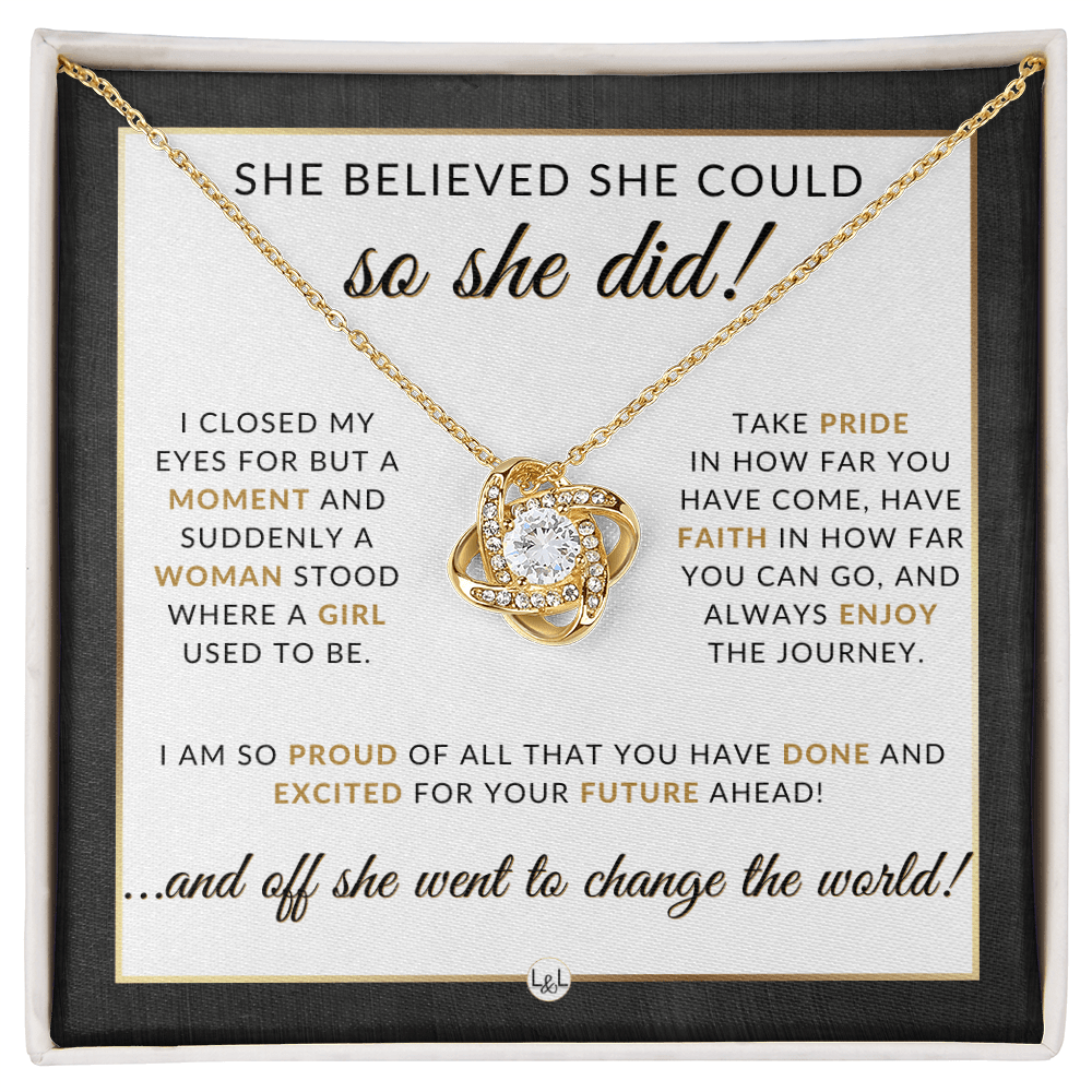 She Believed She Could - Graduation Gift for Her - Liliana and Liam