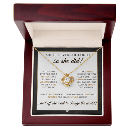 She Believed She Could - Graduation Gift for Her - Liliana and Liam