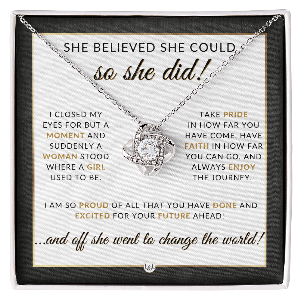 She Believed She Could - Graduation Gift for Her - Liliana and Liam