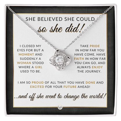 She Believed She Could - Graduation Gift for Her - Liliana and Liam