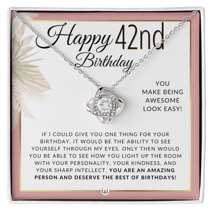 Happy 42nd Birthday Necklace | Meaningful Birthday Gift for Her - Jewelry - Personalized Gift