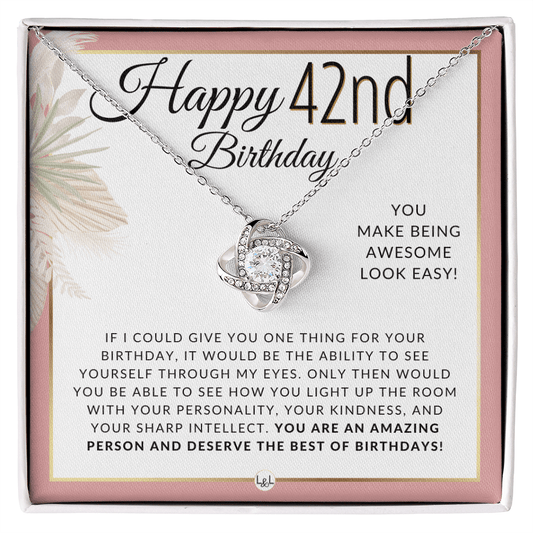 Happy 42nd Birthday Necklace | Meaningful Birthday Gift for Her - Jewelry - Personalized Gift