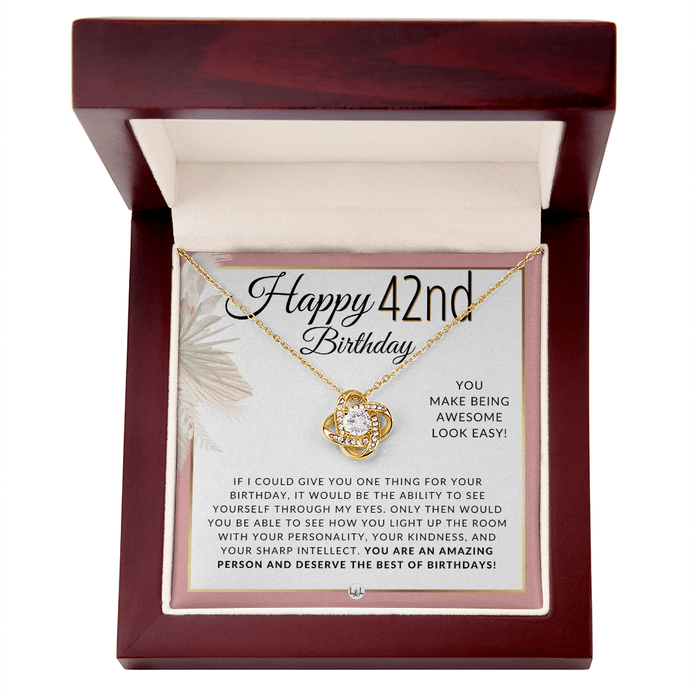 Happy 42nd Birthday Necklace | Meaningful Birthday Gift for Her - Jewelry - Personalized Gift
