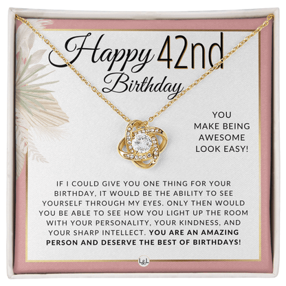 Happy 42nd Birthday Necklace | Meaningful Birthday Gift for Her - Jewelry - Personalized Gift