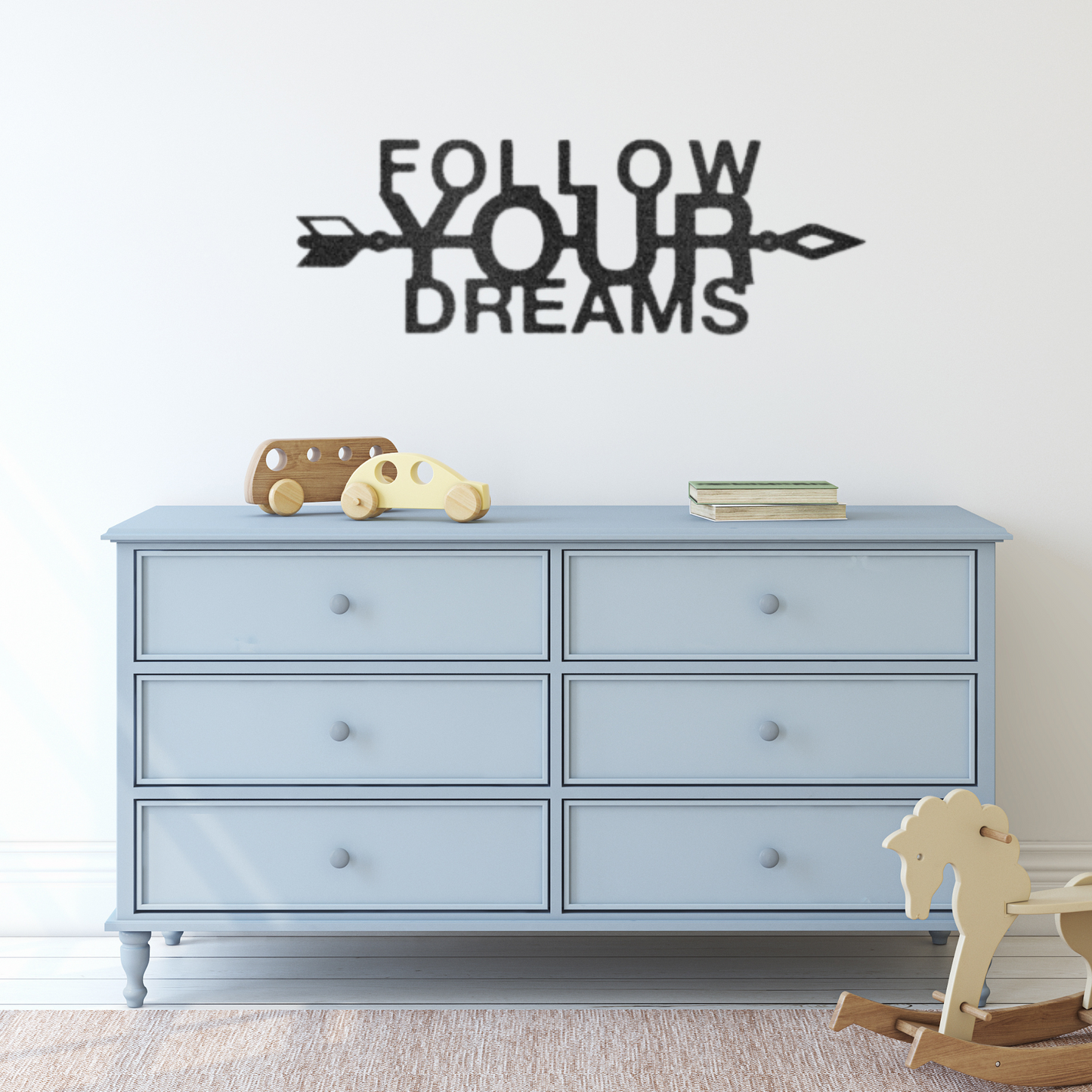 Follow Your Dreams  - Custom Laser Cut Metal Sign - Graduation Gift, Graduation Decorations