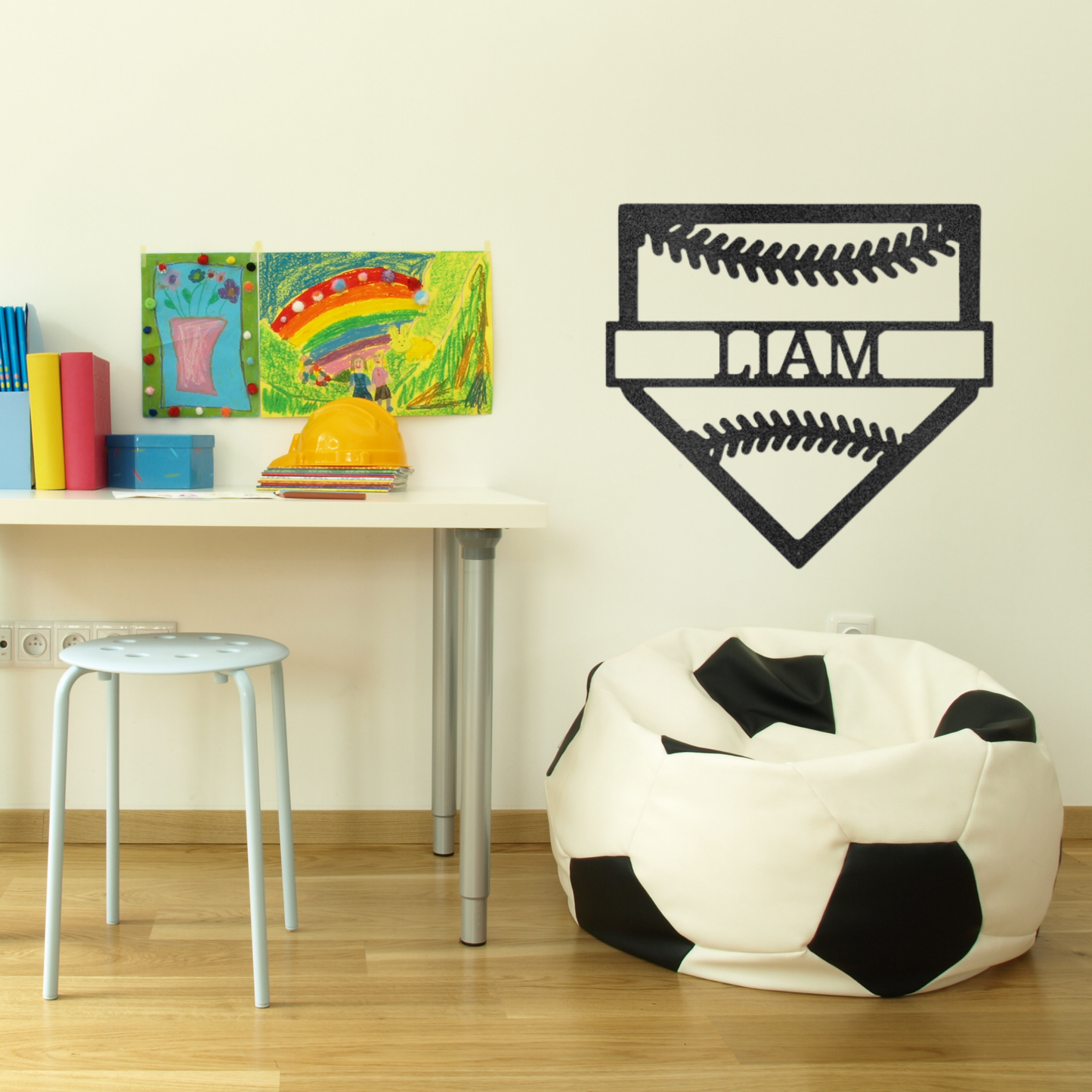 Personal Home Base - Custom Metal Baseball Sign -  Playroom Sign, Gift for Baseball Player