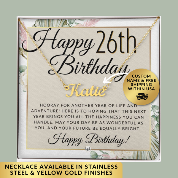 Happy 26th Birthday My Love: Journal - 1996 26th Birthday Gift For