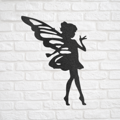 Sassy Pixie Metal Wall Art - Custom Fairy Decor, Fairy Door Sign, Kids Room Decor, Nursery Decor, Fairy Wings