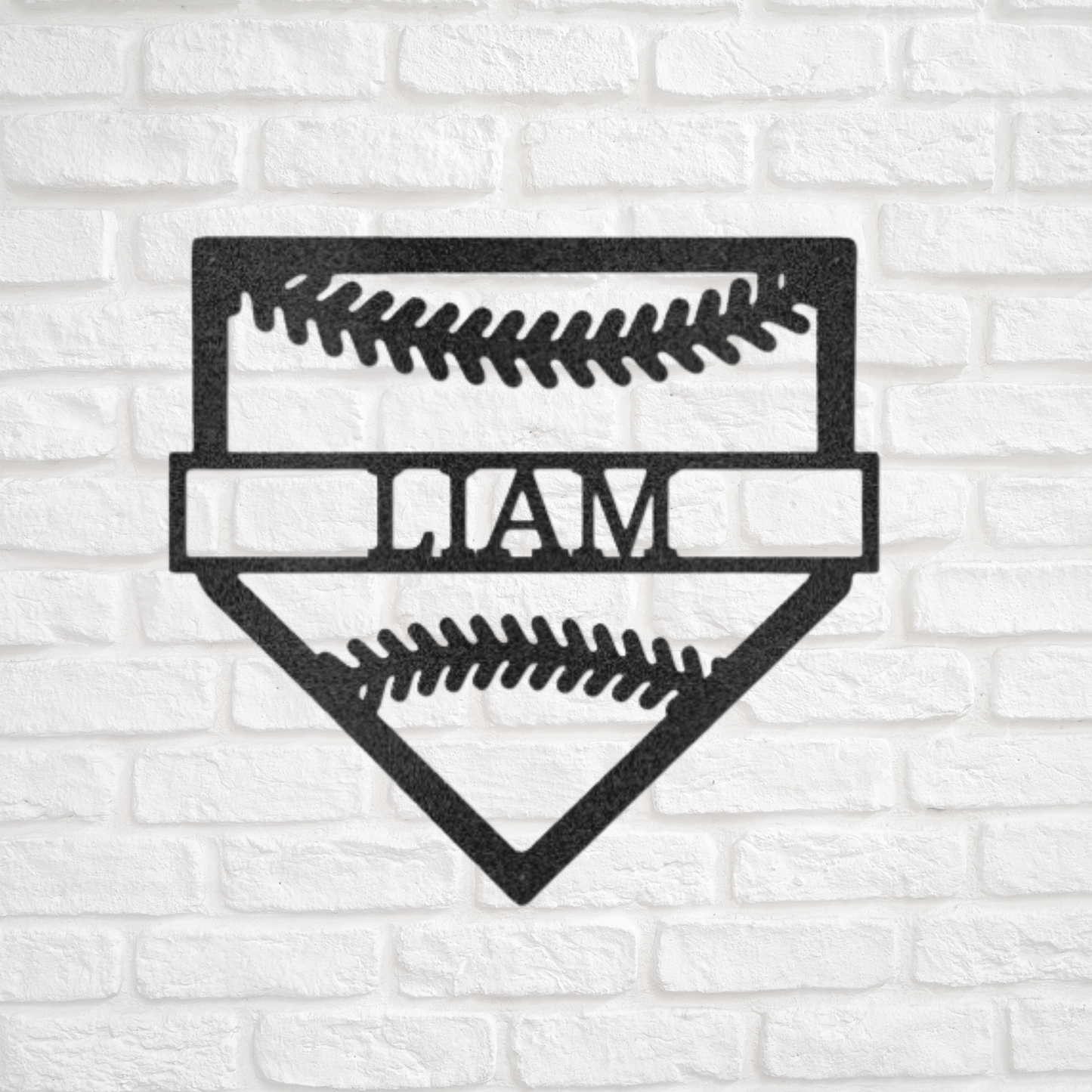 Personal Home Base - Custom Metal Baseball Sign -  Playroom Sign, Gift for Baseball Player