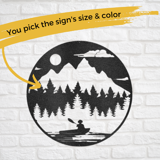 Canoe the Wild | Personalized Nature Metal Sign