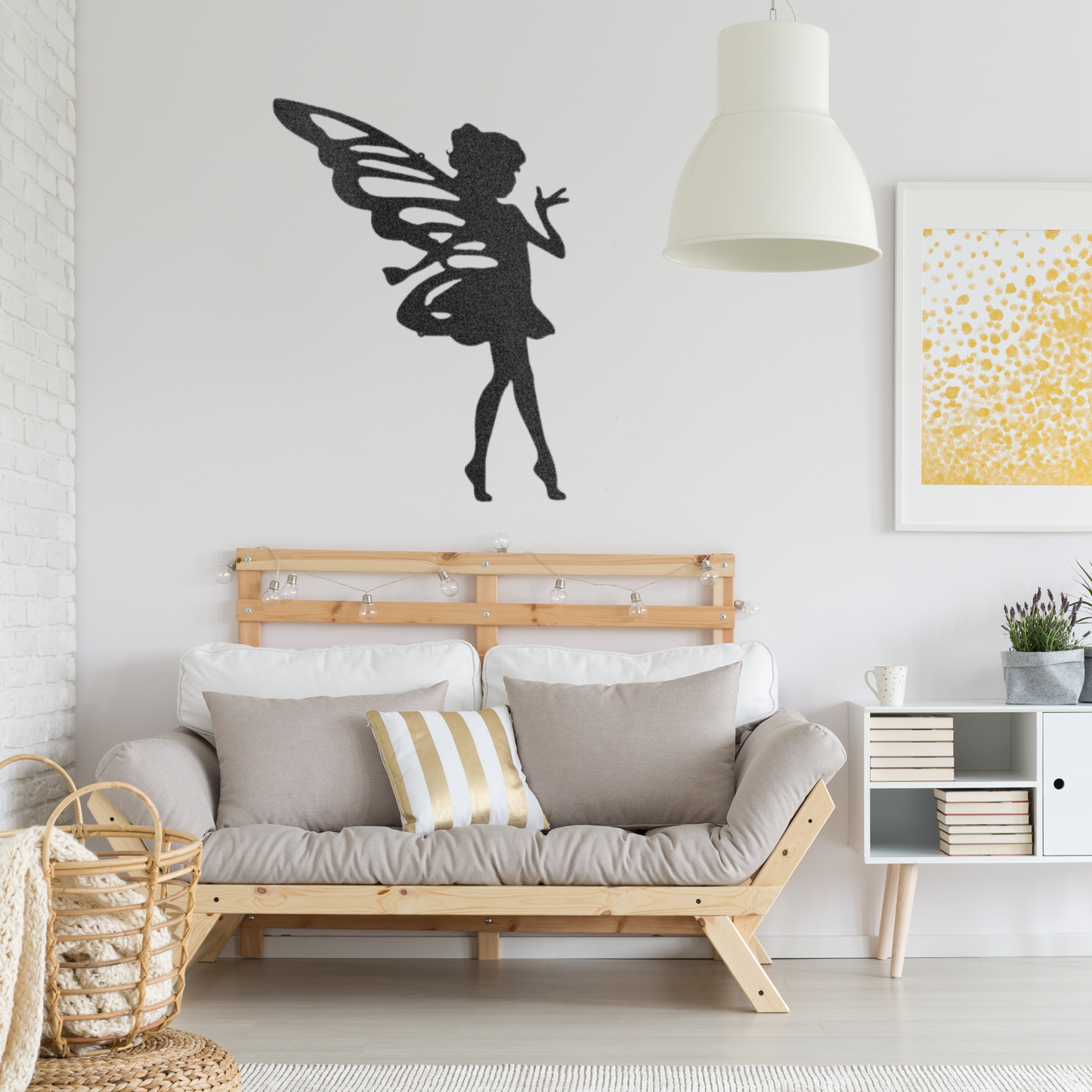 Sassy Pixie Metal Wall Art - Custom Fairy Decor, Fairy Door Sign, Kids Room Decor, Nursery Decor, Fairy Wings