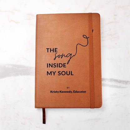 Lyric Notebook - Custom Leather Journal - Liliana and Liam