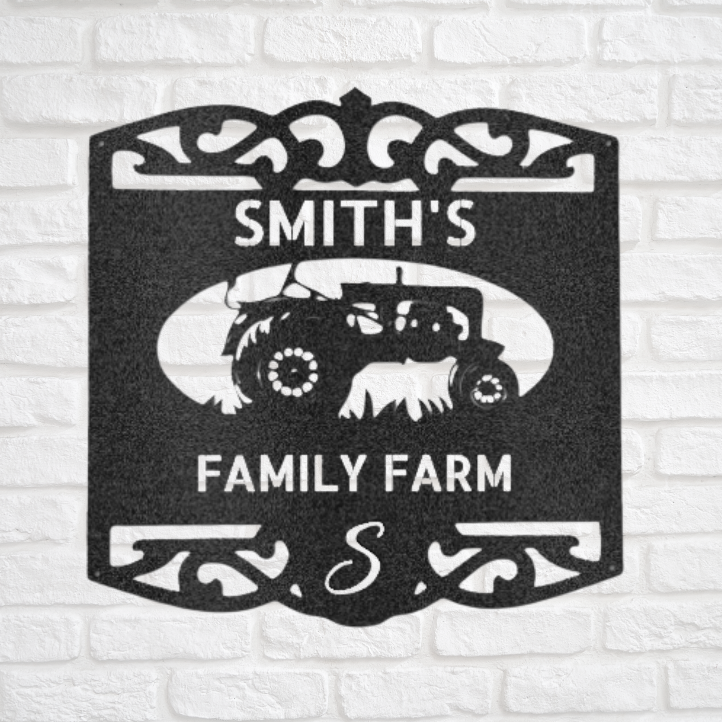 Classic Tractor - Custom Metal Farm Sign -  Classic Farm, Family Farm, Homestead Sign, Ranch Sign