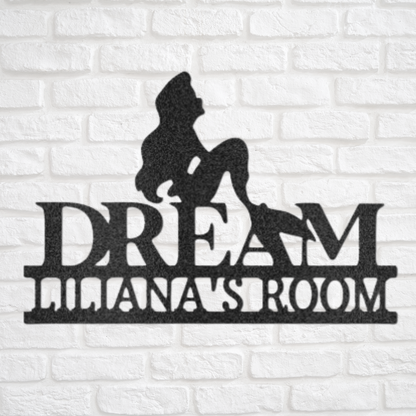Mermaid Dreams - Custom Mermaid Decor, Kids Door Sign, Mermaid Nursery Decor, Mermaid Tail