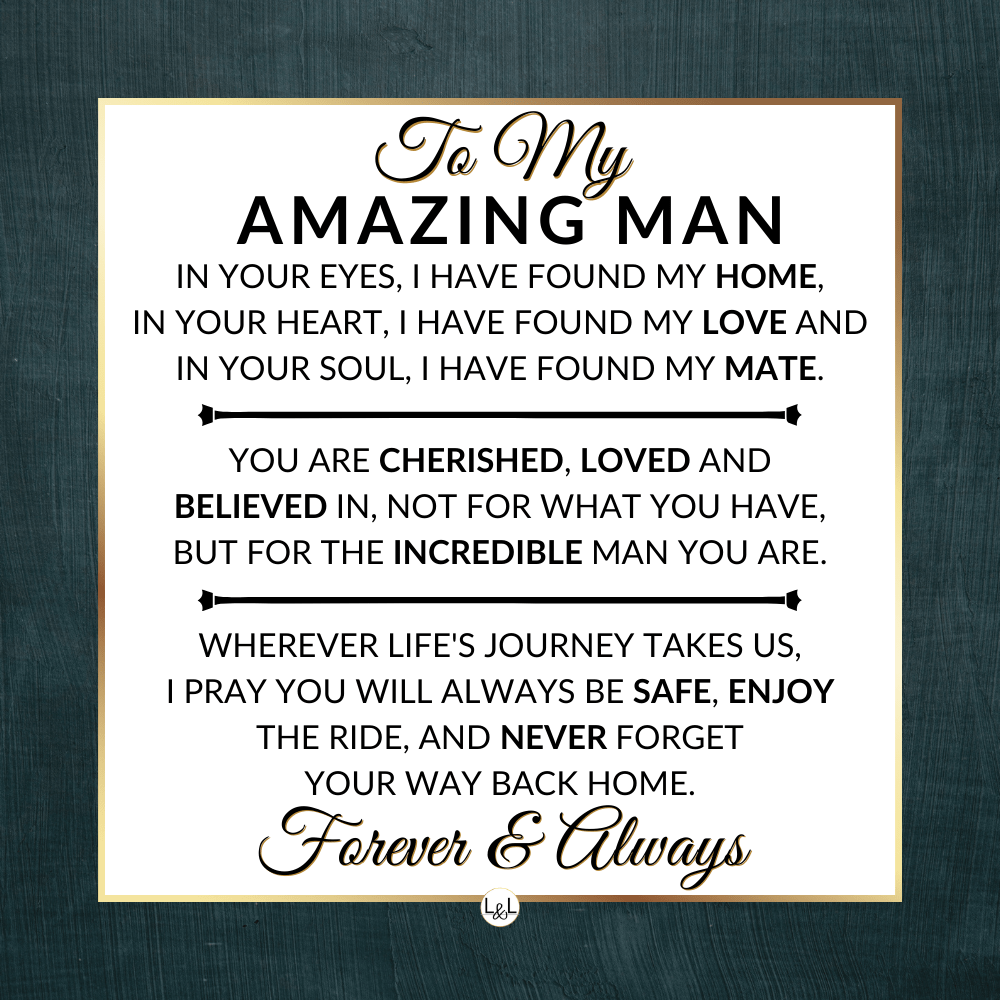 Romantic Gift For My Man - For An Incredible Man - Men's Braided Leather Bracelet with Cross - Great Christmas Gift, Valentines Day, Anniversary or Birthday Present For Him - Liliana and Liam