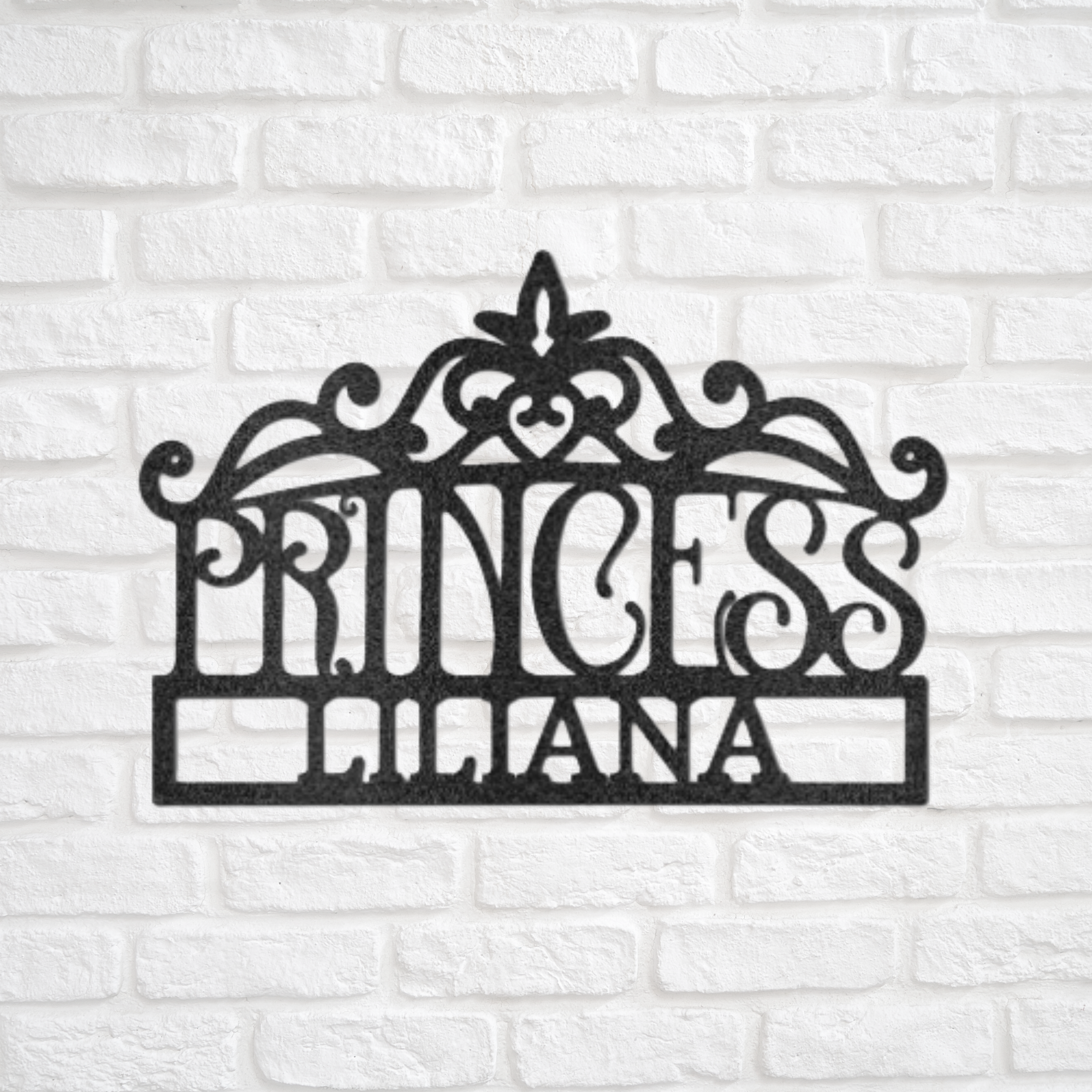 Princess Custom Signs Princess Crown | Custom Metal Sign | Fairytale Wall Art – Liliana and Liam