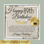89th Birthday Gift For Her - Name Necklace Gift For A 89 Year Old's Birthday The Perfect Personalized Present - Liliana and Liam