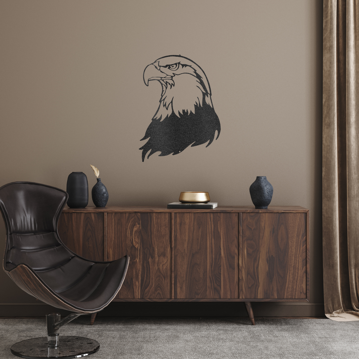 Bald Eagle Head - Custom Metal Wall Art - Patriotic Decoration, Patriotic Sign, 4th of July Wreath