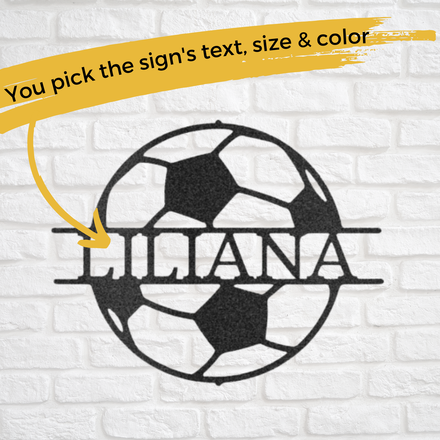 Soccer Ball -  Custom Metal Sign -  Great Soccer Gift for Soccer Player or Soccer Coach Gift