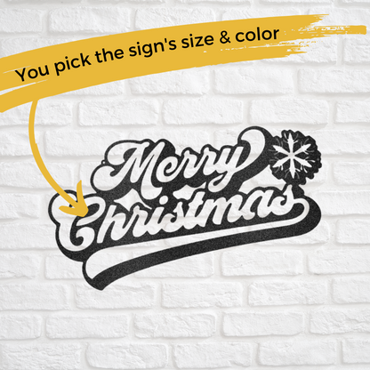 Custom Merry Christmas Metal Wall Sign, Christmas Decor, Custom Holiday Decor, Holiday Gift, Christmas Wreath Door Decor