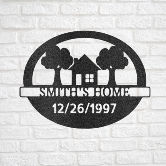 Name Sign for House - Custom Metal Sign - Barn Wall Art