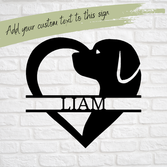 Custom Metal Part Of Your Heart Sign - Pet Remembrance Decor