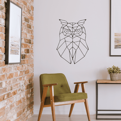 Custom Geometric Owl Sign, Metal Wall Art, Kids Room Decor, Bird Watcher, Metal Wall Decoration, Farmhouse Decor, Rustic Decor, Nursery Wall Hanger
